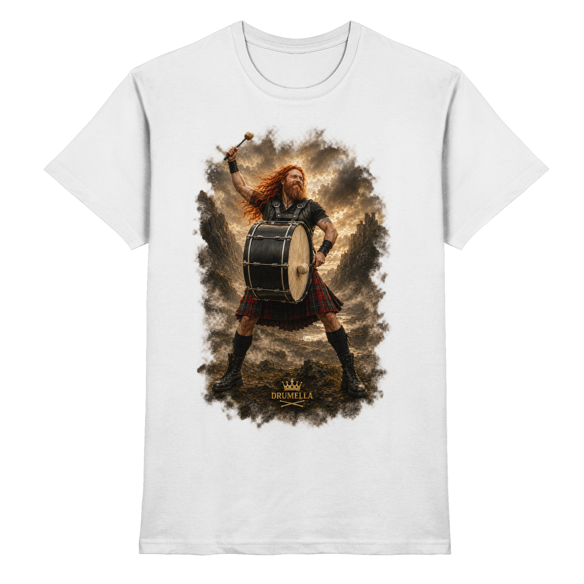 Rockiger Base Drummer - Damen - Herren - T-Shirt - Drumella