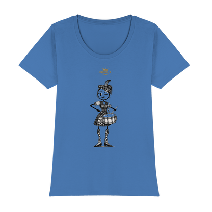 Drumella Rundhals-T-Shirt – „Scottish Drum Girl“ - Womens Premium Classic T-Shirt