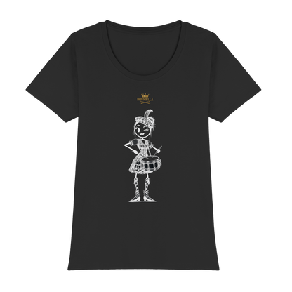 Drumella Rundhals-T-Shirt – „Scottish Drum Girl“ - Womens Premium Classic T-Shirt
