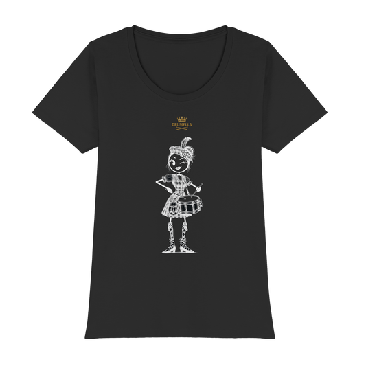 Scottish Drum Girl-Snare Drum-Damen-Shirt-Drumella
