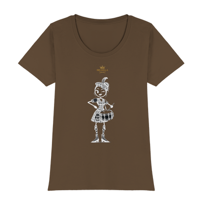 Drumella Rundhals-T-Shirt – „Scottish Drum Girl“ - Womens Premium Classic T-Shirt