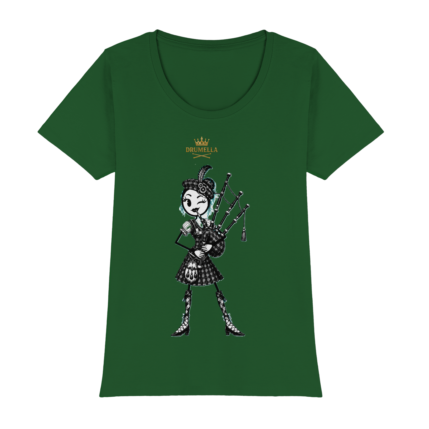 Drumella – Dudelsackspielerin T-Shirt - Womens Premium Classic T-Shirt