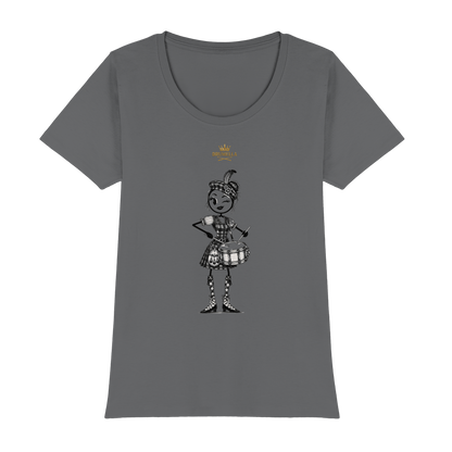 Drumella Rundhals-T-Shirt – „Scottish Drum Girl“ - Womens Premium Classic T-Shirt