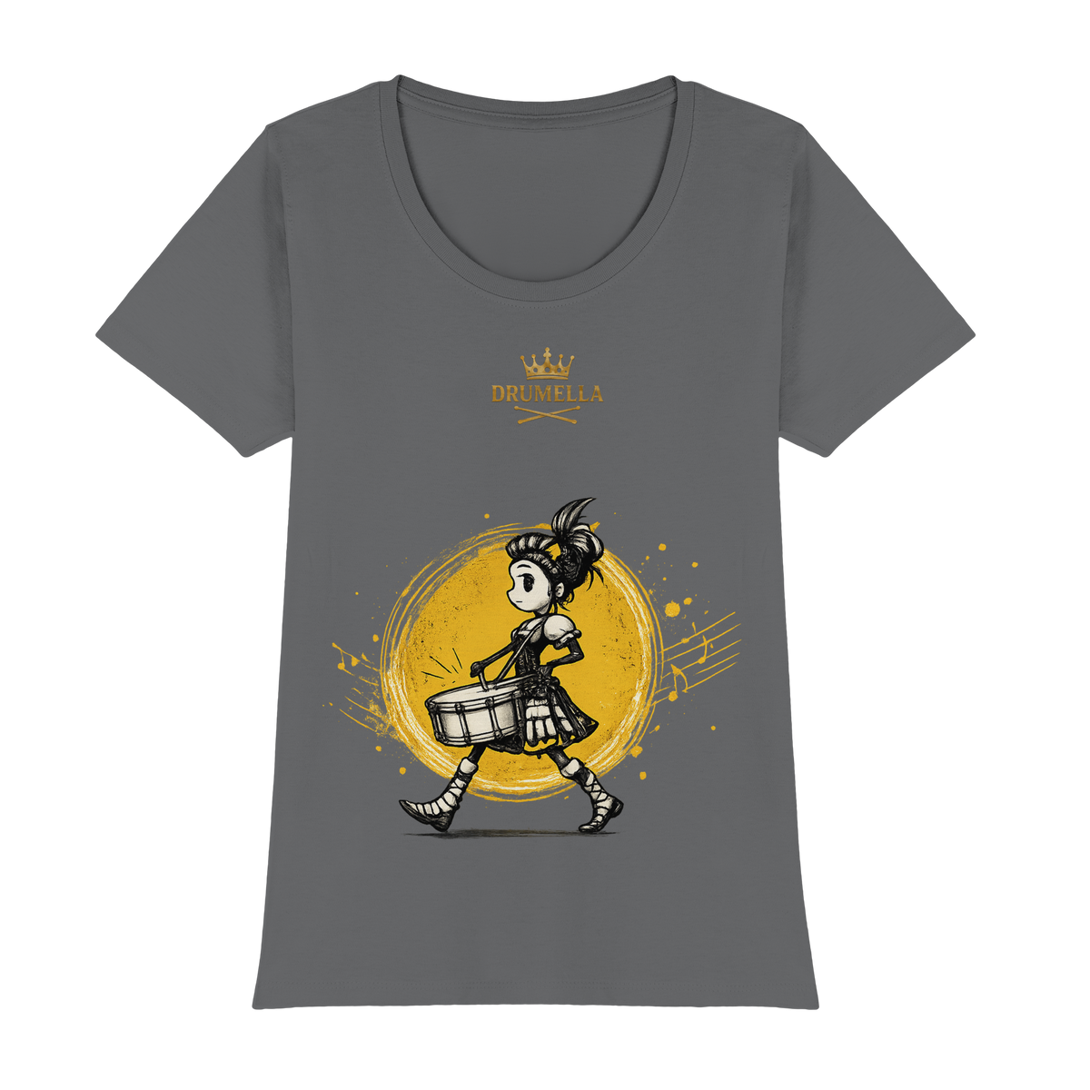 Drummer Girl - Snare Drum - Damen - T- Shirt - Drumella