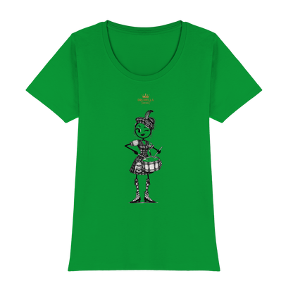 Drumella Rundhals-T-Shirt – „Scottish Drum Girl“ - Womens Premium Classic T-Shirt