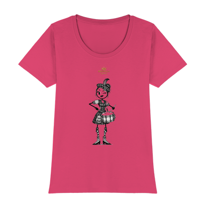 Drumella Rundhals-T-Shirt – „Scottish Drum Girl“ - Womens Premium Classic T-Shirt