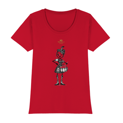 Drumella Rundhals-T-Shirt – „Scottish Drum Girl“ - Womens Premium Classic T-Shirt