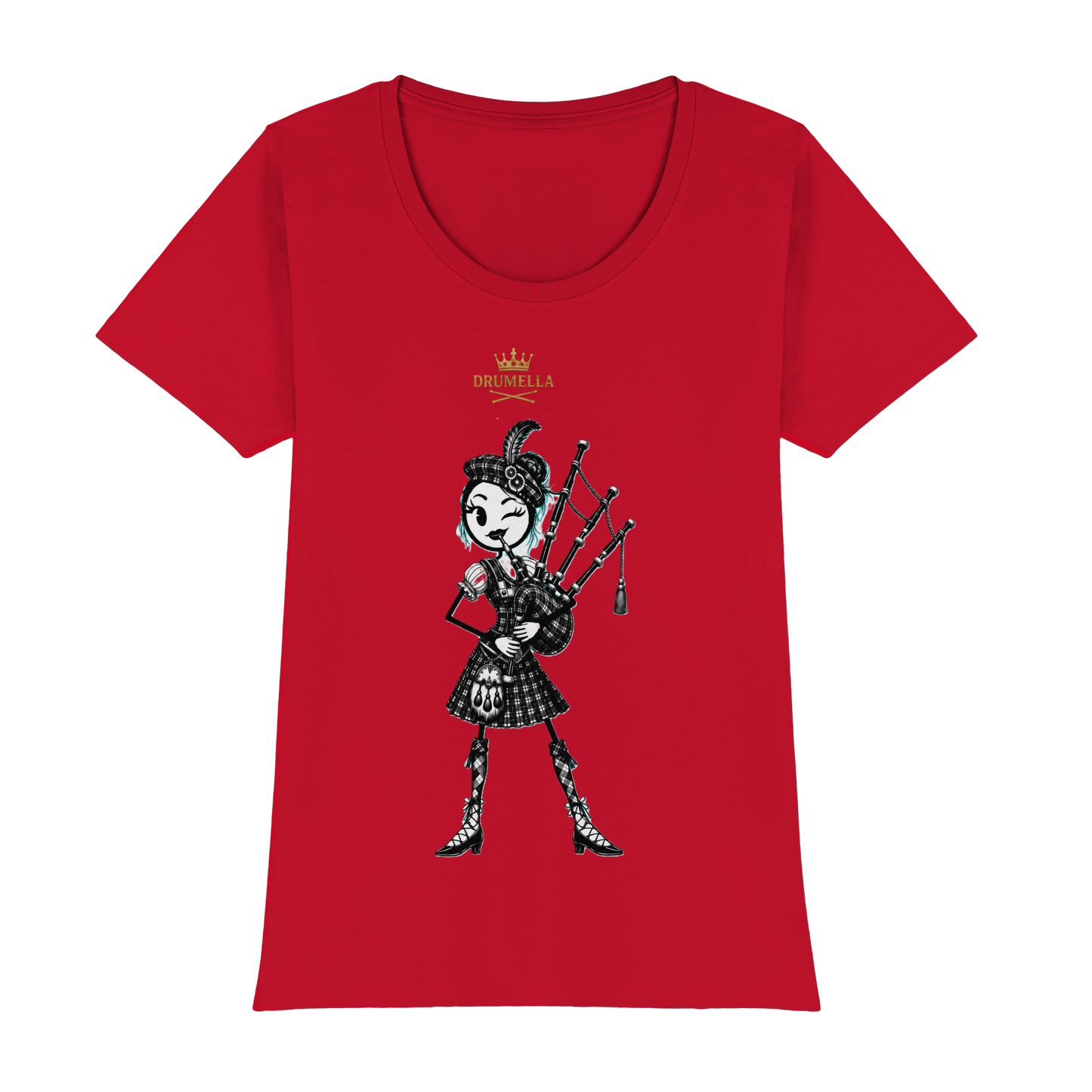 Drumella – Dudelsackspielerin T-Shirt - Womens Premium Classic T-Shirt