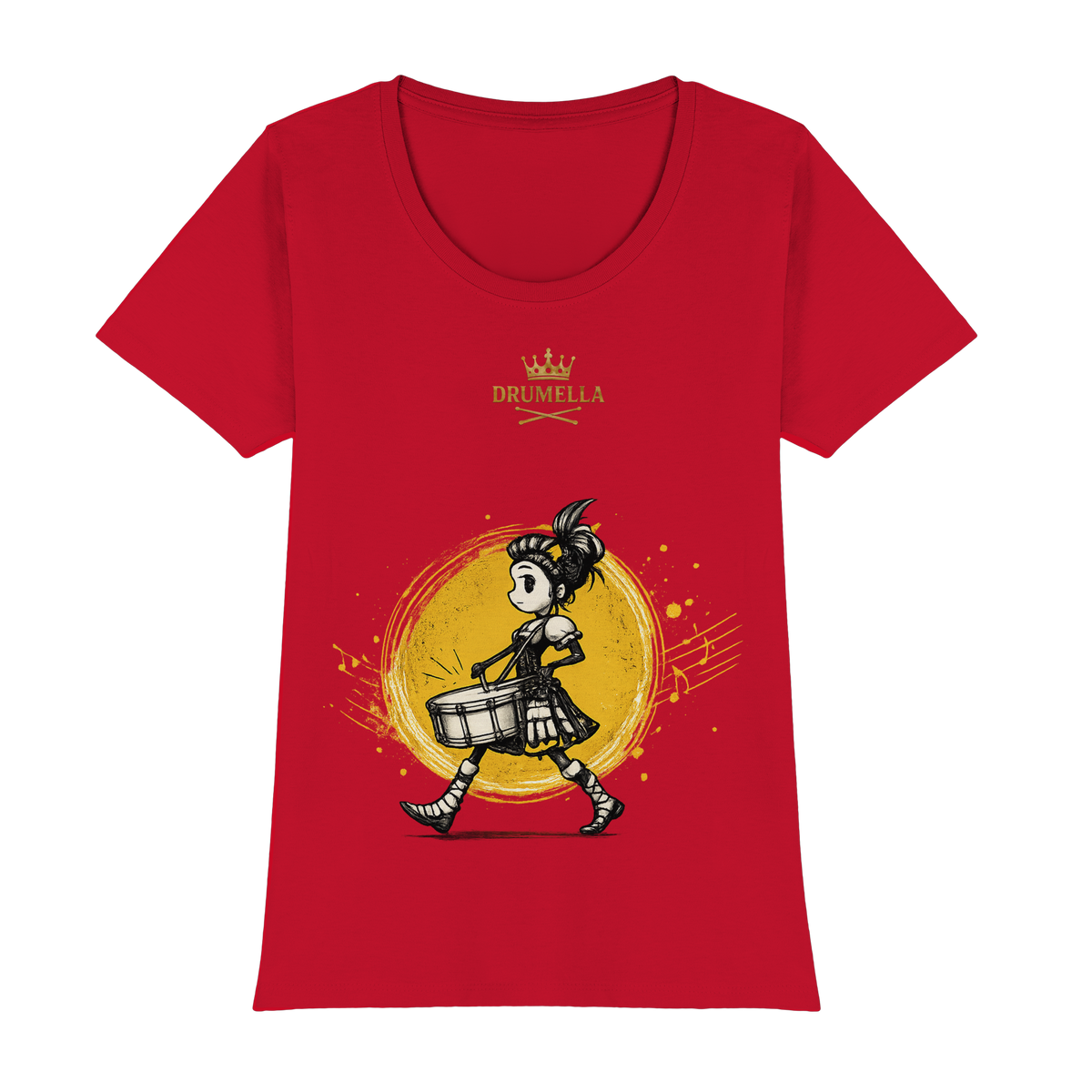 Drummer Girl - Snare Drum - Damen - T- Shirt - Drumella