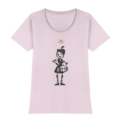 Drumella Rundhals-T-Shirt – „Scottish Drum Girl“ - Womens Premium Classic T-Shirt