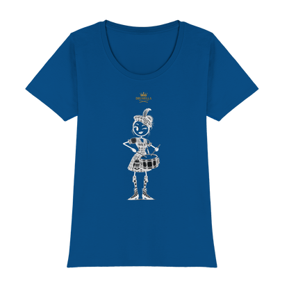 Drumella Rundhals-T-Shirt – „Scottish Drum Girl“ - Womens Premium Classic T-Shirt