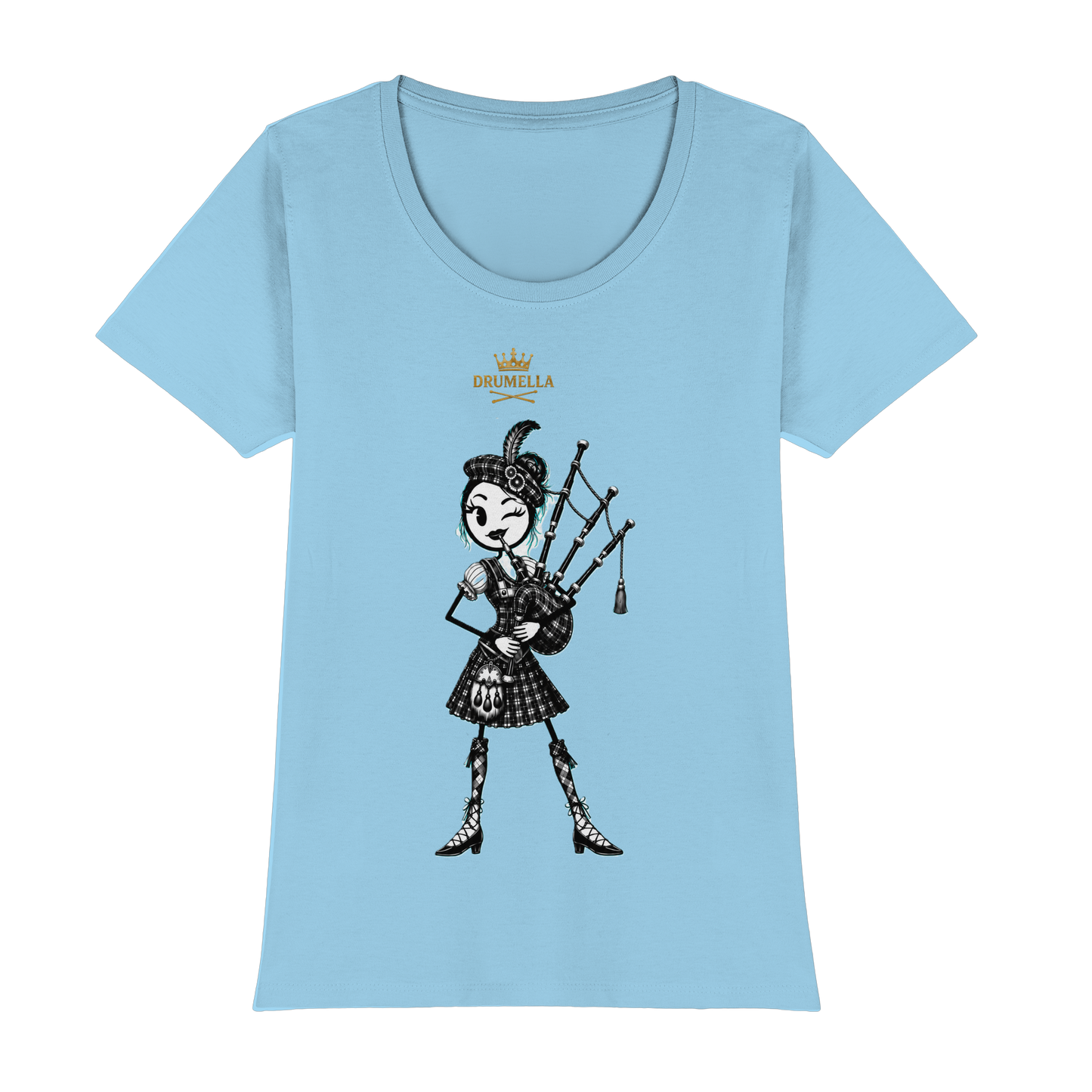 Drumella – Dudelsackspielerin T-Shirt - Womens Premium Classic T-Shirt