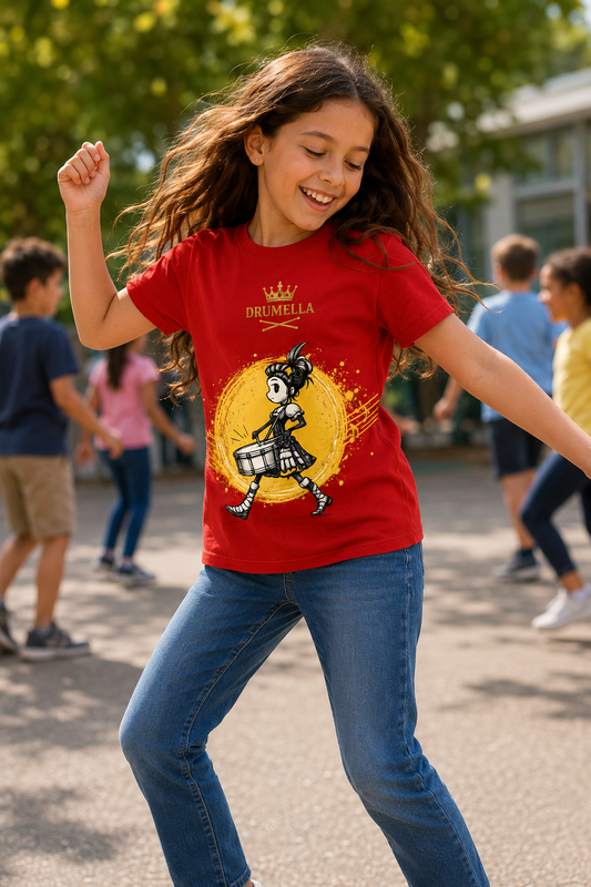 Drumella Kinder-T-Shirt – Drummer Girl - Kids Organic Shirt